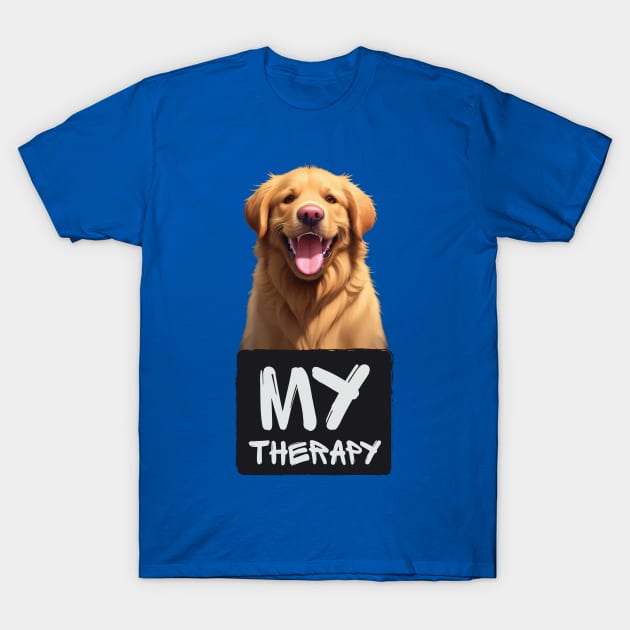 Just My Emotional Support Golden Retriever T-Shirt by Dmytro